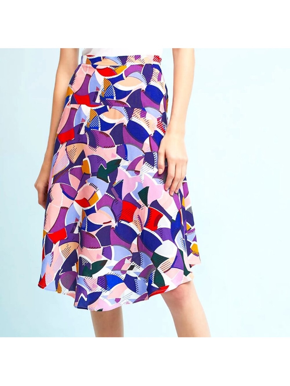 Maeve anthropologie Multi-Color Abstract  Skirt 10